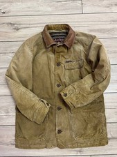 Men's Rare Marlboro Classics 80s Corduroy Jacket Brown Leather Collar Coat sz M