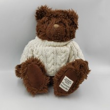 Peluche ours marron pull laine