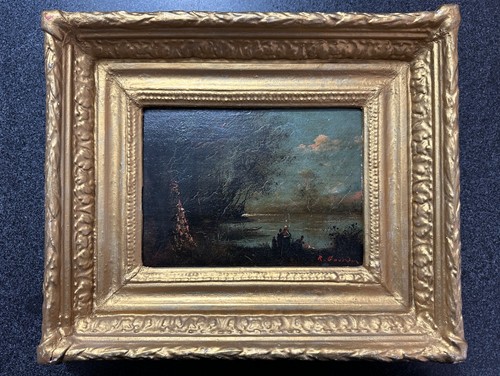 Ancien tableau xixe signée - tableau,