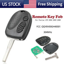 for Pontiac GTO 2004 2005 2006 Remote Key Fob QQY8V00GH40001 92123129 304MHz 3B