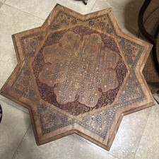 Wooden Bajot - Traditional Indian Wooden Low Table - Handcrafted Bajot for Pooja