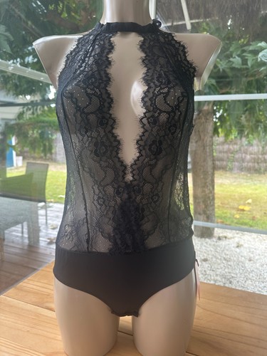 Body noir dentelle - dentelle, neuf
