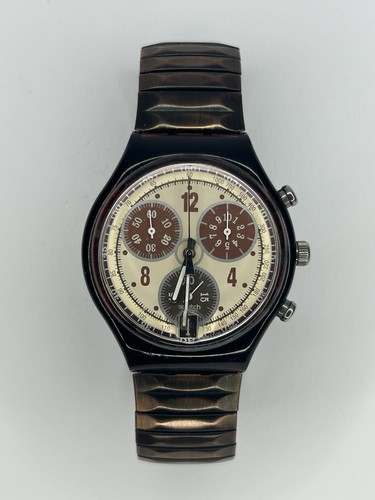 Swatch chrono brownbrushed - swatch,