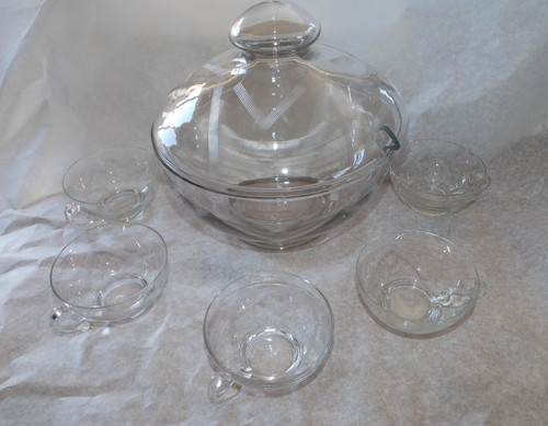 Ancien service punch bol - ancien,
