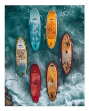 Planche de surf vivante - art