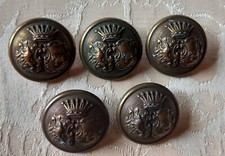 LOT OF ANTIQUE METAL COAT OF ARMS BUTTONS DIAMETER 2.3 CM