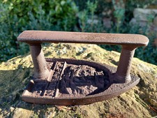 Antique French cast iron iron