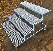 Escalier acier escalier extérieur jardin terrasse 1-4 marches largeur 60-120 ...