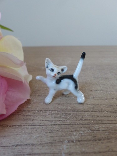 Miniature chat porcelaine - chat,