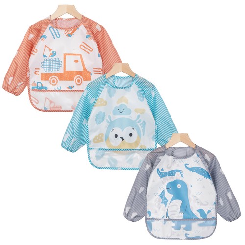 3pcs bavoirs manches longues - bavoirs,