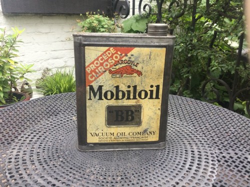 Ancien bidon huile mobiloil - ancien,