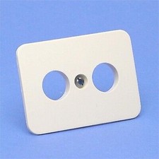 Niko 12-697-01 center plate for 2x coax/speaker PR20 cream (without screw)