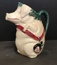 PIG JUG JUG WITH HAM EARTHENWARE SLIPPER SIGN ORCHIES C2