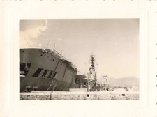 ANCIENNE PHOTOGRAPHIE MILITARIA MARINE MILITAIRE TOULON 83 CHANTIER NAVAL? PORT