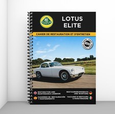 LOTUS ELITE : Cahier de Restauration - 100 Pages - Livraison gratuite !