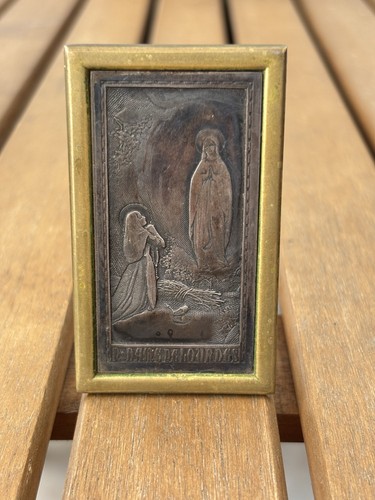 Plaque dévotion apparition - de,