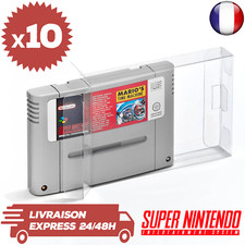 10 Boitiers de Protection Pour Jeux Cartouche Super Nintendo SNES en Loose Neufs