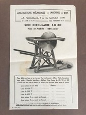 Ancienne petite publicité / Scie circulaire Devillard / Lyon / Machine à bois