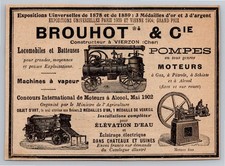 1908 Brouhot locomobiles, combine, steam engine, oil pump in Vierzon Pub