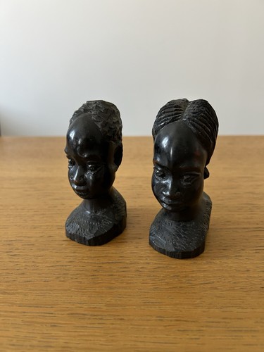 Paire bustes bois sculpté - paire, de