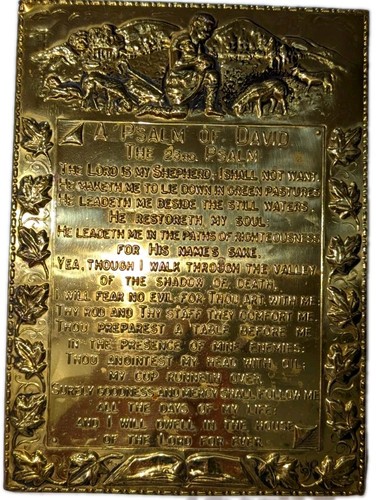Gold metal psalm - gold,