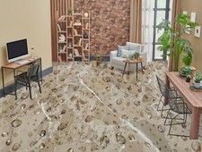 Plage en pierre 3D 155 sols peinture murale indécise image papier peint famille Allemagne Zoé