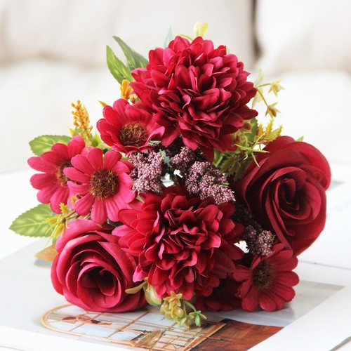 Bouquet fleurs soie - bouquet,