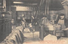 Old postcard 61 LA GRANDE TRAPPE / CHOCOLATE FACTORY / COCOA ROASTING ROOM