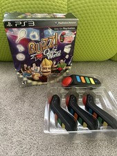 BUZZ QUIZ WORLD PlayStation 3 PS3 - 4 Wirelss Buzzer Controllers & BOX