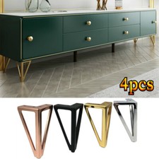 4X Pieds En Métal Épais Pour Meubles Canapé TV Armoire De Bain Table Basse Lit