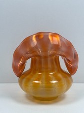 Vase en Verre Bicolore à Col Mouvementé Design - Murano/Bohème - 1960/1970