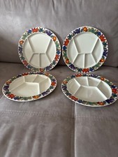 Lot de 4 assiettes à fondue