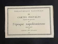 CARNET SERIES 12 POSTCARD NATIONAL LIBRARY AFTER ENGRAVINGS NAPOLEONIAN ERA