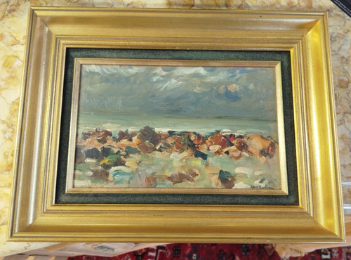 Tableau huile sur - , panneau