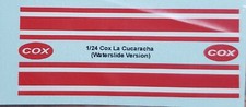 Repro 1/24 Cox La Cucuracha Waterslide Decal Set