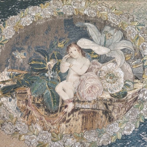 Tableau soie broderie - en,
