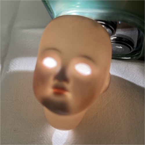 Ancienne tête poupee - ancienne, de