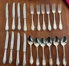 Ercuis cutlery 100gr Louis XV model 6 forks 6 spoons 8 knives