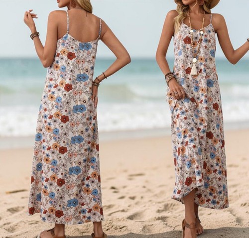 Robe longue fines bretelles