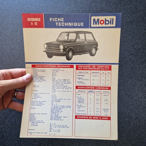 Autobianchi 112 fiche - autobianchi,