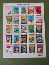 Feuille TINTIN 25 Timbres