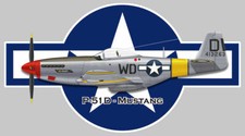 STICKER AVION MUSTANG P-51