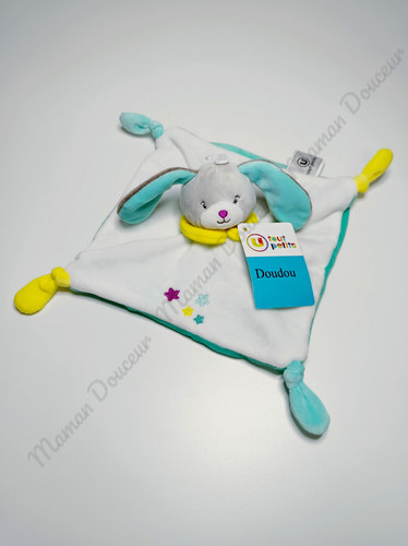 Doudou plat carré lapin - doudou,
