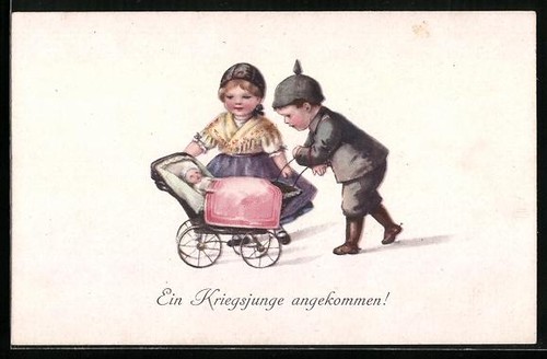 Carte postale garçon - , soldat