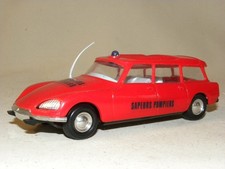 JOUET VOITURE CITROEN DS21 BREAK INJECTAPLASTIC SAPEURS POMPIERS NOREV MINIALUXE