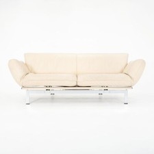 1980s de Sede DS140 Adjustable Sofa by Reto Frigg in White Leather Chromed Steel