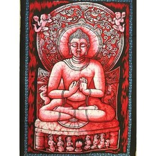 Tenture Bouddha Rouge Inde