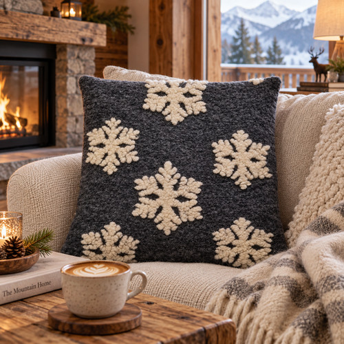 Coussin 50x50 laine - coussin,