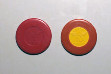 X2 - VINTAGE ACF / AVIATION CLUB DE FRANCE TOKENS - B&G POKER CHIP CASINO
