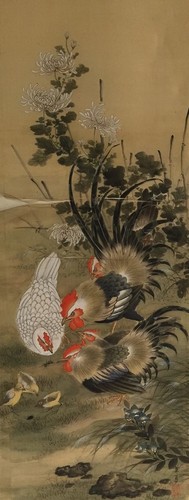L0964 vintage japonais coq - vintage,